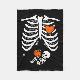 Skeleton Baby Pregnant Xray Rib Cage for Fa Fleecedecke