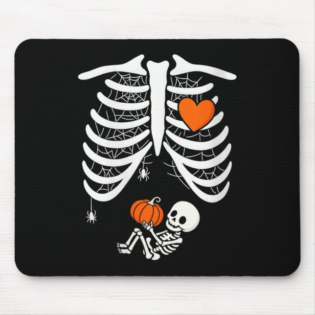Skeleton Baby Pregnant Xray Rib Cage for Fa Mousepad (Vorne)