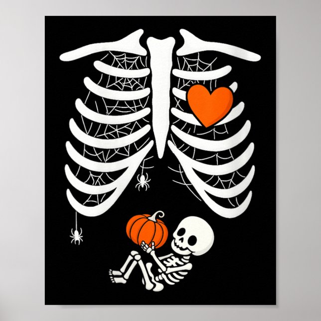 Skeleton Baby Pregnant Xray Rib Cage for Fa Poster (Vorne)