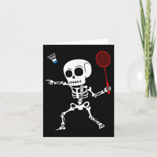 Skeleton Badminton Halloween Smash Shuttle Easy Co Karte