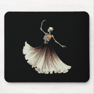 Skeleton Ballerina Ballerina Tanz Halloween Women Mousepad