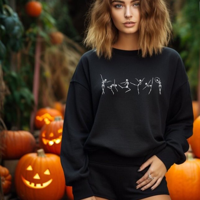 Skeleton Ballerina Dancer Halloween Sweatshirt (Von Creator hochgeladen)