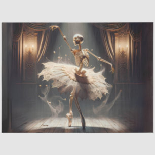 Skeleton Ballerina über Bühne - Gotisches Ballett Seidenpapier