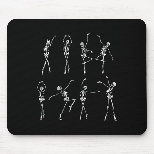 Skeleton Ballerinas Halloween Kostümballmädchen Mousepad (Vorne)