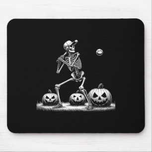 Skeleton Baseball Spieler Halloween Mens Womens Ki Mousepad