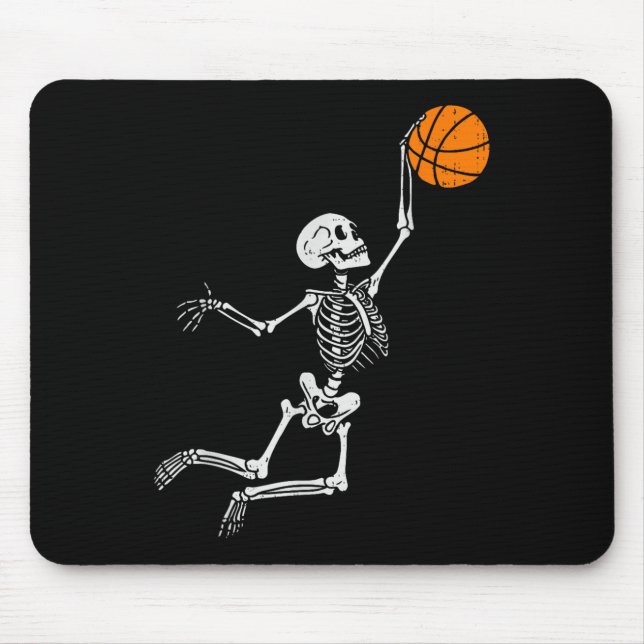 Skeleton Basketball Halloween Kostüm Männer Jungen Mousepad (Vorne)