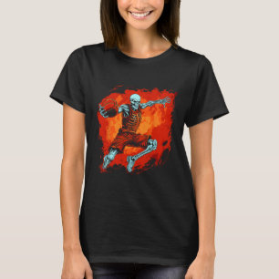 Skeleton Basketball Spieler Halloween Spooky T-Shirt
