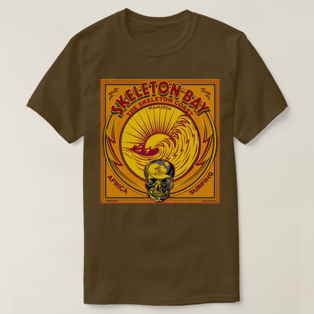 SKELETON BAY SURFEN SKELETON KÜSTE NAMIBIA AFRIKA T-Shirt (Design vorne)