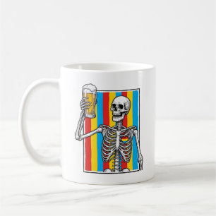 Skeleton Beer Rainbow Vintage Gravur Shirt_1 Kaffeetasse