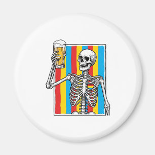 Skeleton Beer Rainbow Vintage Gravur-Shirt_1 Magnet