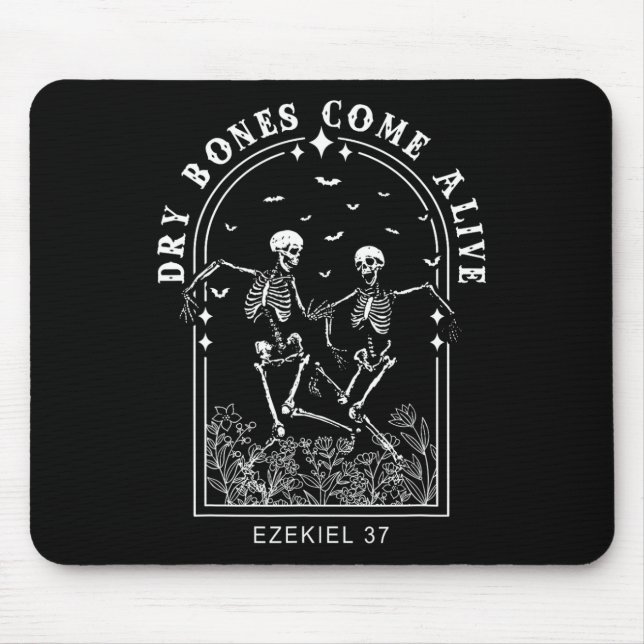 Skeleton Bible Verse Dry Bones Come Alive Christia Mousepad (Vorne)