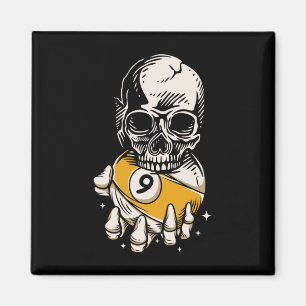 Skeleton Billiards Ll Snooker Pool Billard Playa Magnet