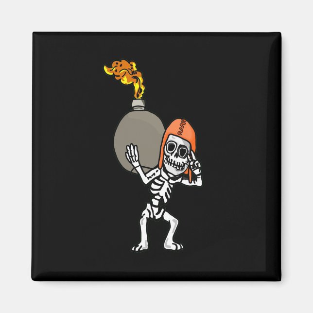 Skeleton Bomber Magnet (Vorne)