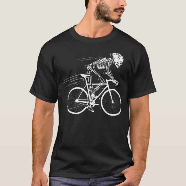 Skeleton Bone Bike Racing T-Shirt (Vorderseite)