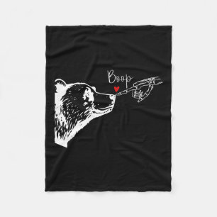 Skeleton Boop Bear Funny Halloween Girls Women Fleecedecke