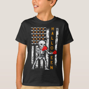 Skeleton Boxen Halloween Boxer Kickboxen MMA USA T-Shirt