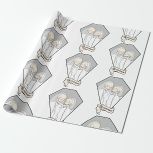 Skeleton Brides Geschenkpapier