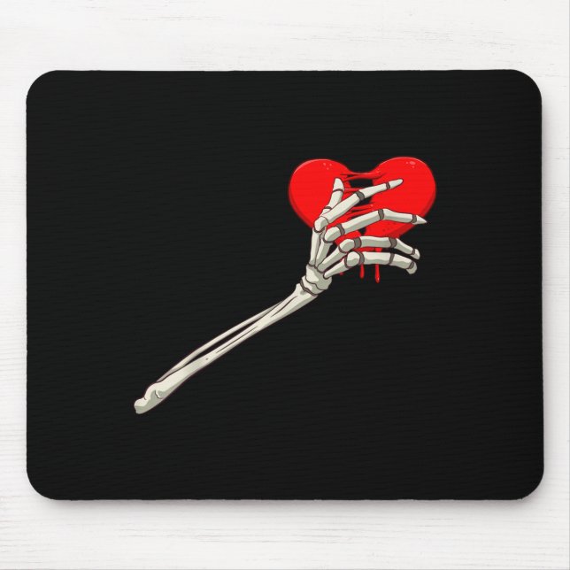 Skeleton Broken Heart Bones Divorce Breakup Heartb Mousepad (Vorne)
