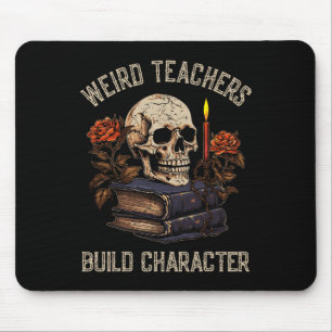 Skeleton Buch Blumenschädel Halloween Lehrerin Fra Mousepad