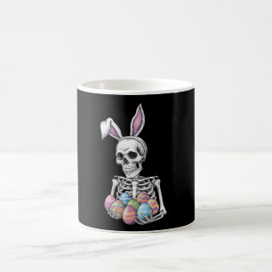 Skeleton Bunny Holding Ostereier Funny Rabbit Kaffeetasse