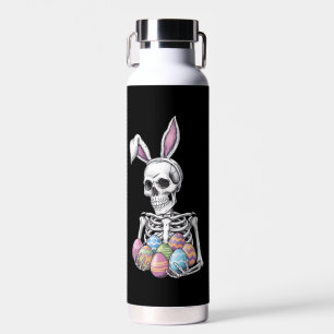 Skeleton Bunny Holding Ostereier Funny Rabbit Trinkflasche