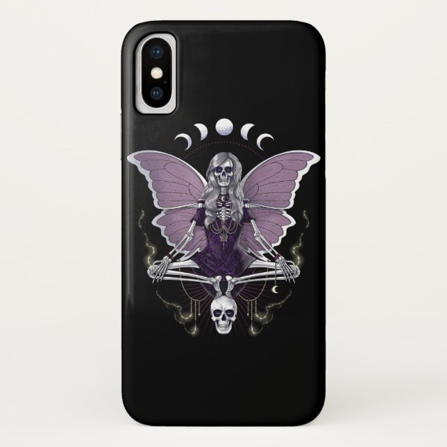 Skeleton Butterfly Goth Case-Mate iPhone Hülle (Rückseite)