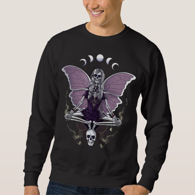 Skeleton Butterfly Goth Sweatshirt (Vorderseite)