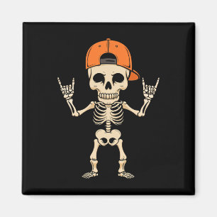 Skeleton Cap Halloween Punk Rock Men Boys Magnet