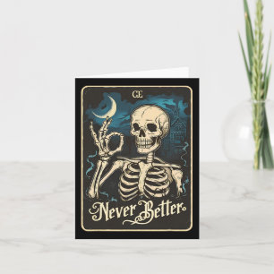 Skeleton Carte Tarot Jamais Mieux Skin Halloween