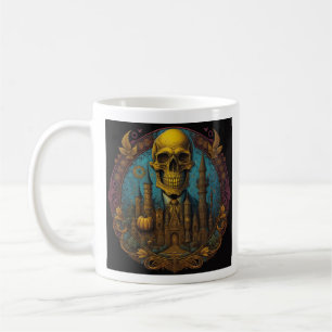 Skeleton Castle Halloween Kaffeetasse