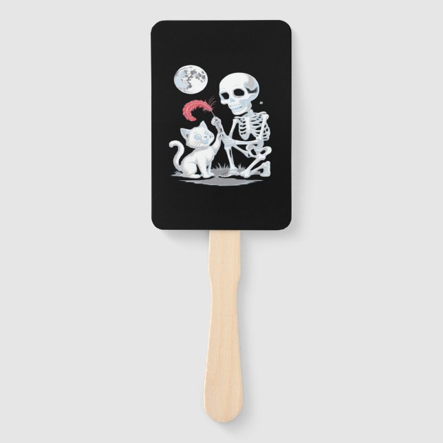Skeleton Cat Halloween Funny Cute Spooky Essential Fächer (Vorderseite)