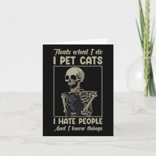 Skeleton Cat Kitten Lover Grumpy Skull Kitty Pet O Karte