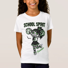 Skeleton Cheerleader Halloween School Spirit T-Shirt