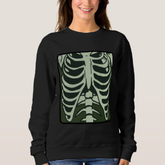 Skeleton Chest X Ray Costume  Horror Human Radiogr Sweatshirt