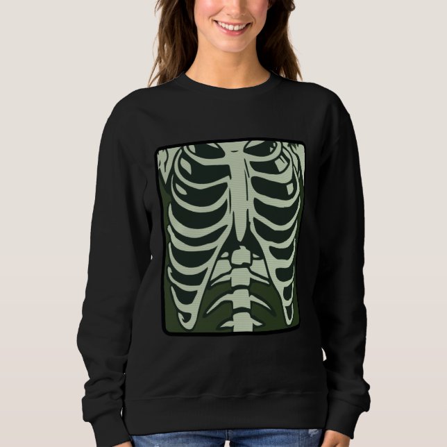Skeleton Chest X Ray Costume  Horror Human Radiogr Sweatshirt (Vorderseite)