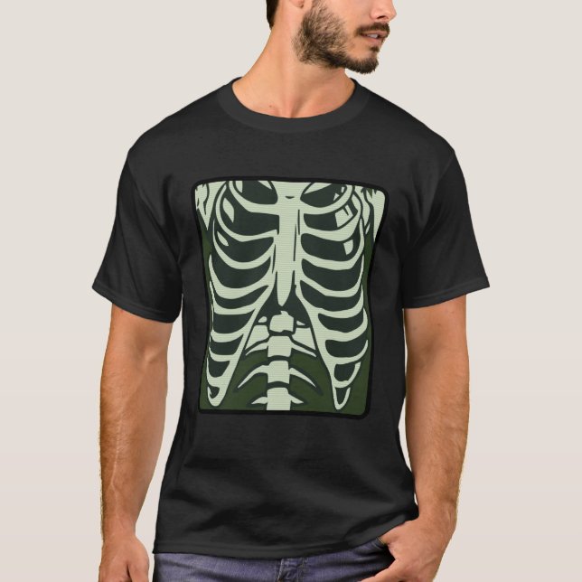 Skeleton Chest X Ray Costume  Horror Human Radiogr T-Shirt (Vorderseite)