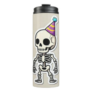 "Skeleton Chic Stickers" Thermosbecher