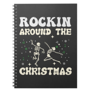 Skeleton Christmas Dance Notizblock