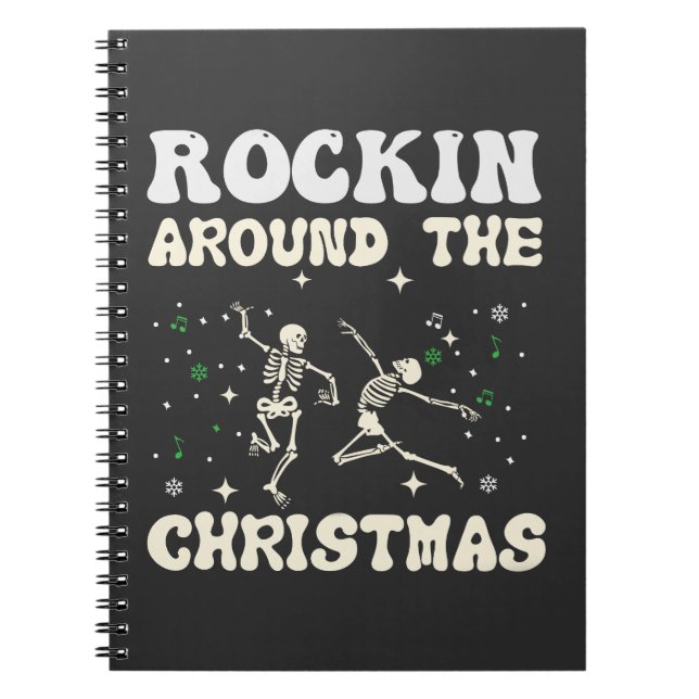Skeleton Christmas Dance Notizblock (Vorderseite)