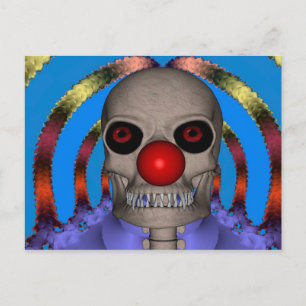 Skeleton Clown Postkarte