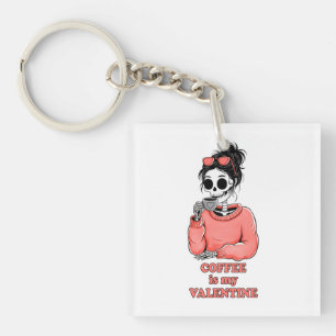 Skeleton Coffee Est Mon Valentine Funny Valentines