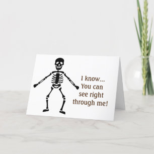 SKELETON COMÉDIQUE AVEC VOTRE AMOUR SUR LA CARTE H