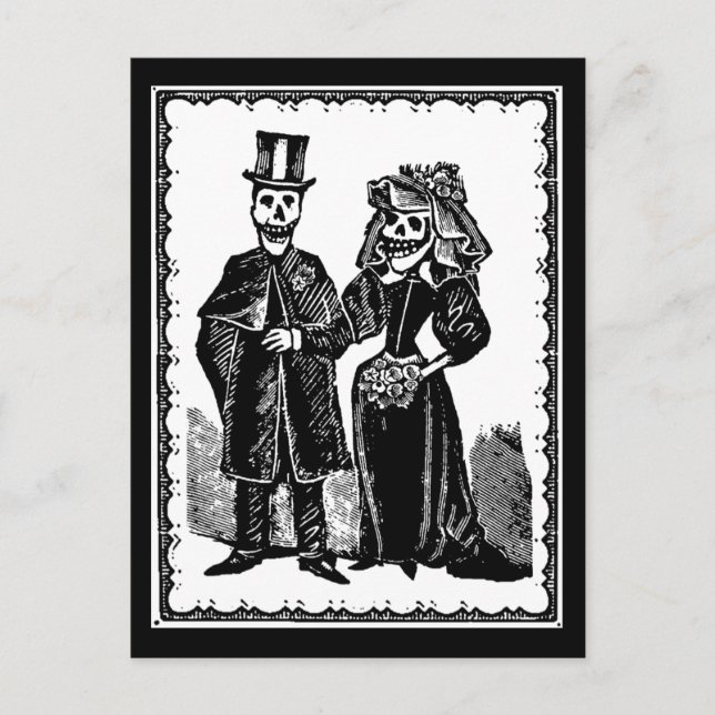 Skeleton Couple - Carte postale (Devant)