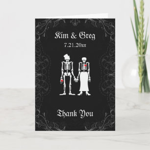 Skeleton Couple Danke-Card Dankeskarte