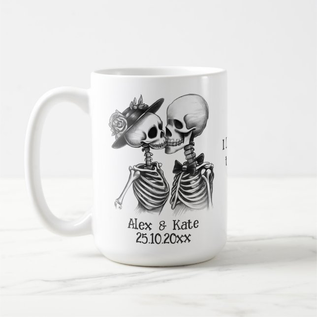 Skeleton Couple Kaffeetasse (Links)