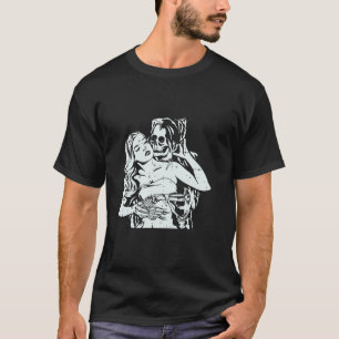 Skeleton Couple Küsst Halloween Bones Schädelmännc T-Shirt