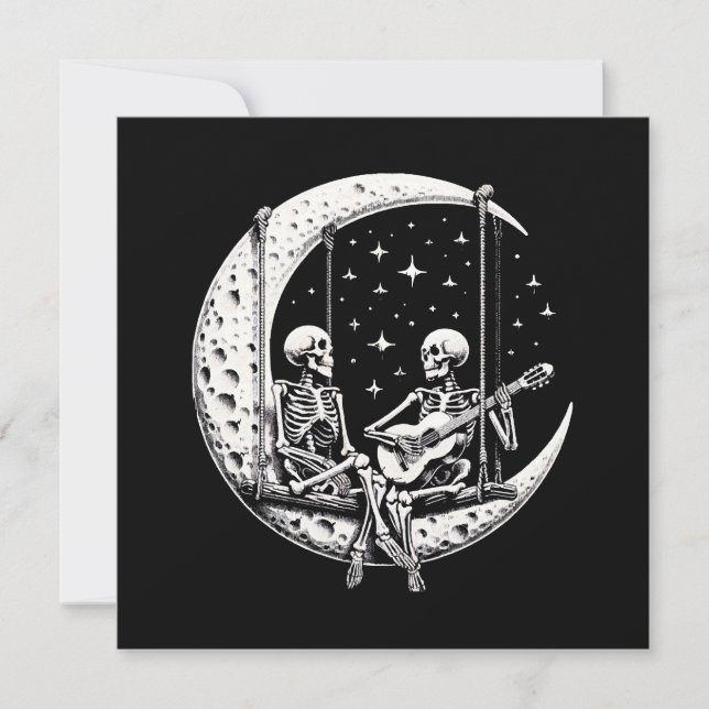 Skeleton Couple Moon Guitar (Vorderseite)