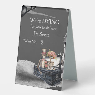 Skeleton Couple Wedding Tischaufsteller