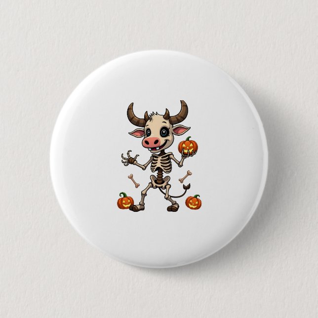 Skeleton Cow Parade Button (Vorderseite)