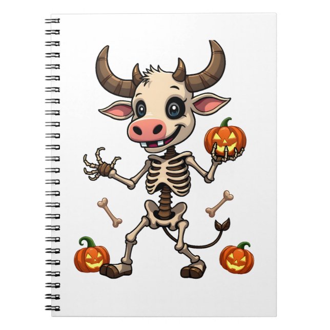 Skeleton Cow Parade Notizblock (Vorderseite)